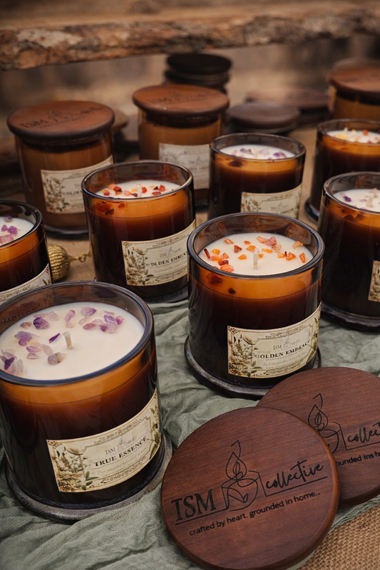 Crystal Infused Botanical Candle